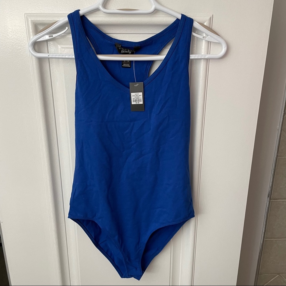 Blue bodysuit